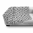 thumbnail image 3 of Fleur De Lis Soft Flannel Fleece Throw Blanket, Abstract Flower Pattern European Western Civilization Inspirations Baroque, Cozy Plush for Indoor and Outdoor Use, 70" x 90", Black White, by Ambesonne, 3 of 6