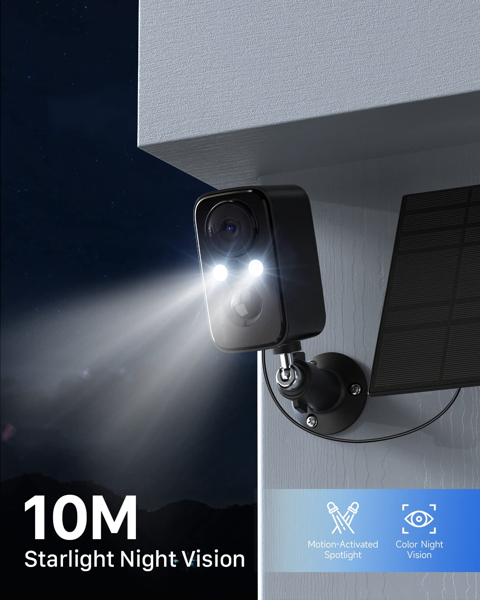 GMOX 2K Wireless Outdoor Security Camera, UHD Live View Home Surveillance Camera 2 Pack