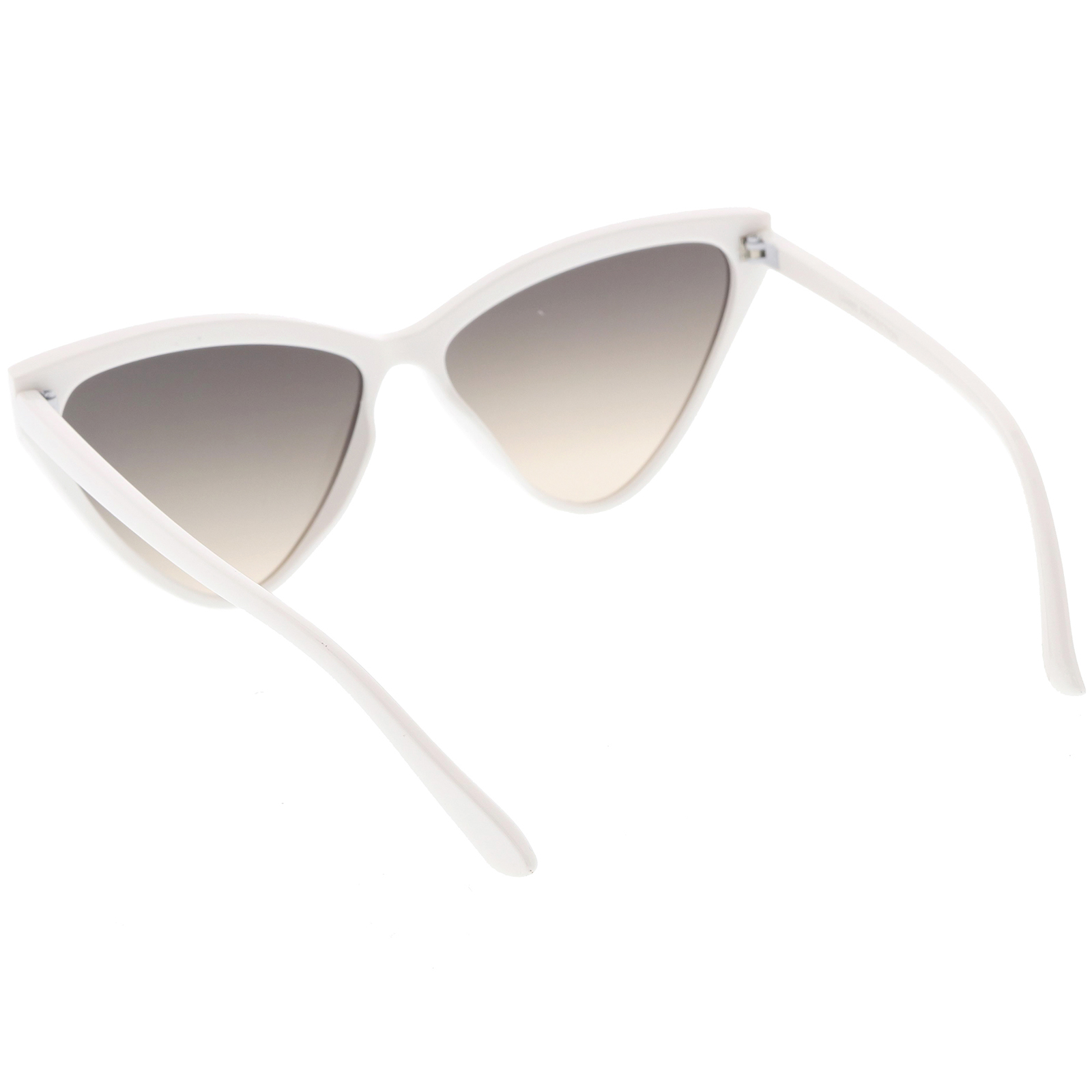 Oversize Vintage Cat Eye Sunglasses Color Tinted Lens 59mm (White / Smoke Gradient) - image 4 of 4