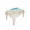 Teal, variant on Blue Gradient Beach Table Cloth, Waterproof Tablecloth for Square Tables, Watercolor Coastal Seaside Waves Ombre Reusable Washable Fabric Table Cover for Restaurant Kitchen Dining Tables 54"x54"