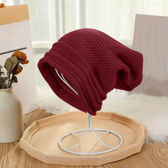 Fewfanhot Winter Beanie Hat for Men & Women Head Cover Cap Warm Knit Lined Hat for Winter Fall Outdoor Sport