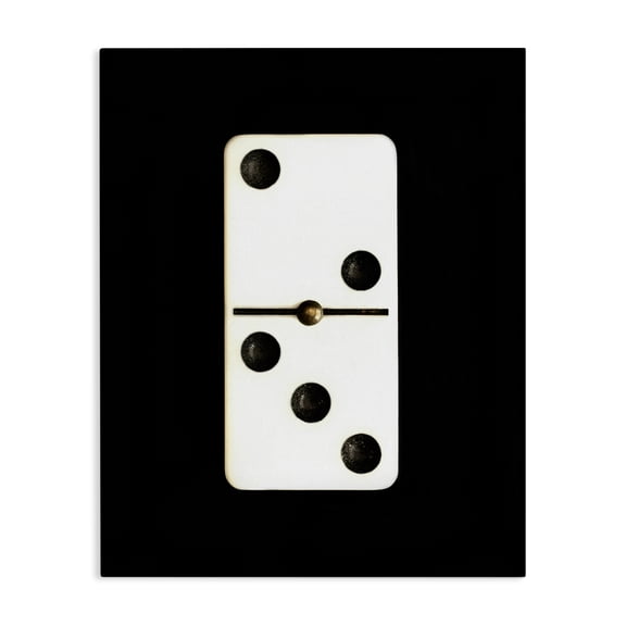 Stupell Industries Eclectic White Domino on Black Canvas Art, 16 x 20, by Graffitee Studios