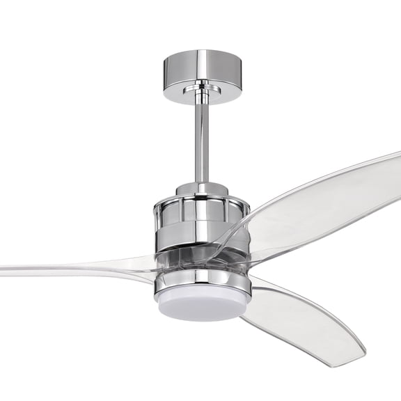 Murdo 52 in. 1-Light Indoor Chrome Finish Ceiling Fan with Light Kit