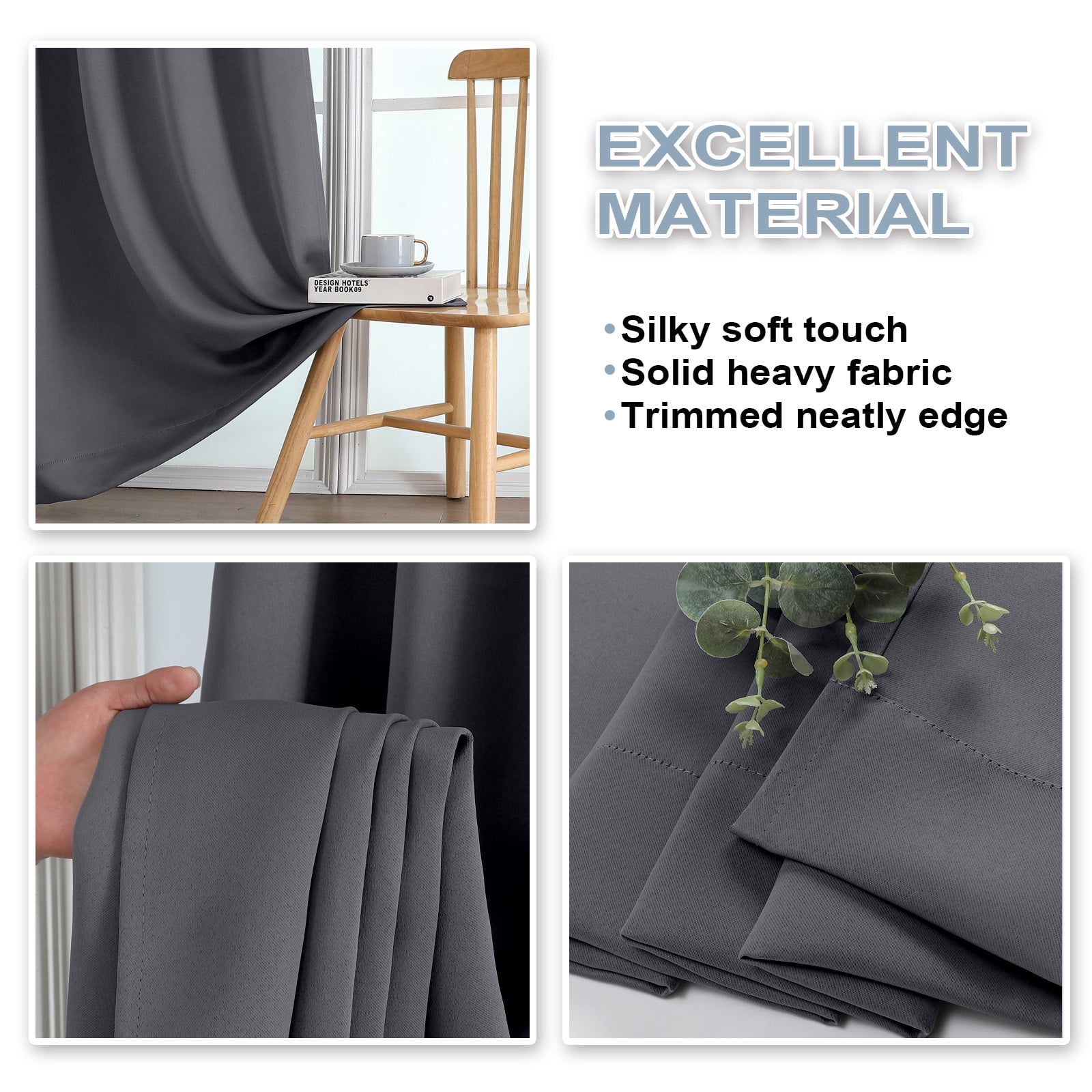 OVZME, Door Curtain, 40x72 inch, Grey, 2 Panels Set - Walmart.com