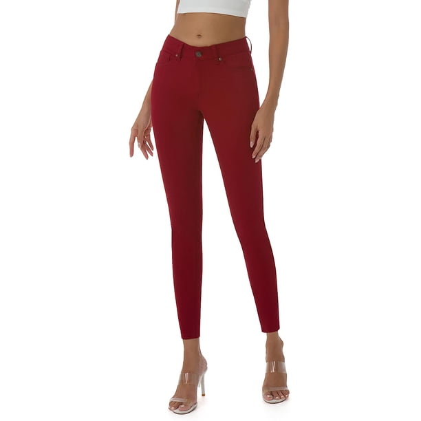 Lazutom Jeans De Pierna Recta Con Forro Polar Para Mujer, Cintura