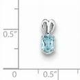 thumbnail image 2 of Sterling Silver Rhodium-Plated Light Swiss Blue Topaz Pendant (11 X 4) Made In China qbpd20dec, 2 of 2