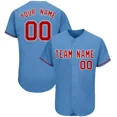 thumbnail image 3 of Camiseta de béisbol bordada personalizada barata para hombres/mujeres/jóvenes, diseño de camisetas de juego de softbol con cuello en V y nombre y número del equipo, 3 of 5