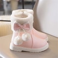 thumbnail image 2 of Eltusu Girls Winter Snow Boots, No Slip Mid-Calf Warm Princess Windproof Boots Pink Size 13 Little Kids, 2 of 6