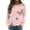 Pink, variant on Fiaer,Women's Crew Neck Sweatshirts Loose Fit Dandelion Animal Printed Plus Size Pullover Long Sleeve Casual Trendy No Hooded Hoodies White XL