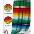 thumbnail image 3 of Mexican Stripes Blackout Curtains for Bedroom Living Room Darkening Curtains 96 Inches Long Colorful Striped Mexican Fiesta Theme Window Curtain 2 Panels Set Window Treatment Grommet Drapes 52"x96", 3 of 9