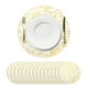 thumbnail image 1 of 16Pcs Manteles Redondos Desechables Dorados, 13" Decoraciones de Mesa con Brillos Metálicos, 1 of 6