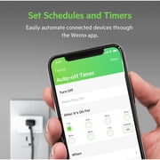 Wemo Smart Plug إعداد بسيط منفذ ذكي للمنزل الذكي وأضواء التحكم والأجهزة يعمل عن بُعد مع Alexa و Google Assistant و Apple HomeKitPack من 1