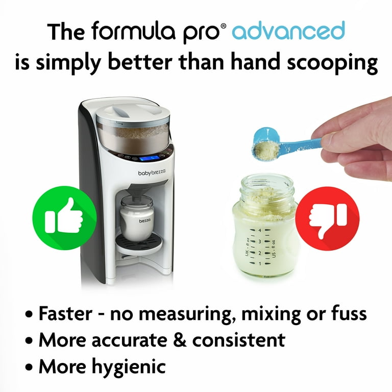 Baby Brezza New and Improved Formula Pro Advanced Formula Dispenser Machine  - Automatically Mix a Warm Formula Bottle Instantly - Easily Make Bottle