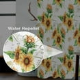 thumbnail image 3 of Wood Barn Door Shower Curtain for Bathroom with Hooks Harvest Yellow Sunflowers Green Leaves RV Stall Farmhouse Bathtub Home Decor Plants Fabric Waterproof Shower Curtains 84x84inches, 3 of 6