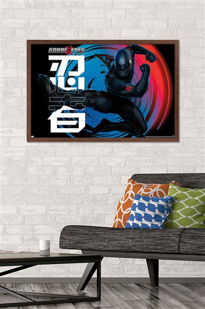 G.I. Joe: Snake Eyes - Kick Wall Poster, 22.375" x 34", Framed
