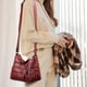 thumbnail image 4 of Bolso bandolera Cruzado para mujer Sunnimix Tote multibolsillos rojo 25x11x20cm, 4 of 8
