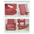 thumbnail image 6 of Pipopa Outdoor Rocking Chair,HDPE All Weather Patio Rocker for Lawn,Porch,Garden,Red, 6 of 9