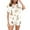 White, variant on Easter Day Pajamas Women 2 Piece Short Sleeve Cute Bunny Print Button Down Shirt With Shorts Set Silk Satin Sleepwear Loungewear Soft Comfortable Breathable Pjs S-Xxl