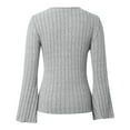 thumbnail image 5 of SNKSDGM Women's Plus Casual Easter Shirt Tops for Women Plus Size Women's Deep V Neck Long Sleeve Wrap Crop Tops Womens Tops Dressy Blouses, 5 of 5