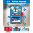 thumbnail image 4 of Alfombrilla musical DQMOON para niños de 1 a 2 años con piano y batería, color azul, 4 of 7