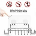 thumbnail image 4 of Bar Soap Holder for Shower Wall with 4 Hooks, Adhesive Soap Dish for Bathroom, Silver 4.76"L x 3.24"W, 4 of 4