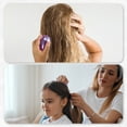 thumbnail image 3 of Cepillo de cabello portátil Unique Bargains, cepillo de masaje en forma de huevo mini para mujeres en color púrpura, 3 of 7