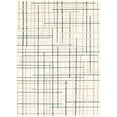 thumbnail image 1 of eCarpetGallery Modern Living Room Area Rug, 5'3" x 7'3", Cream-Petrol, Tessa, 1 of 9