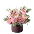 thumbnail image 6 of Fairnull 1 Bunch Artificial Flower Realistic No Watering Easy to Maintain Wedding Party Simulation Hydrangea Bouquet Home Decor, 6 of 11