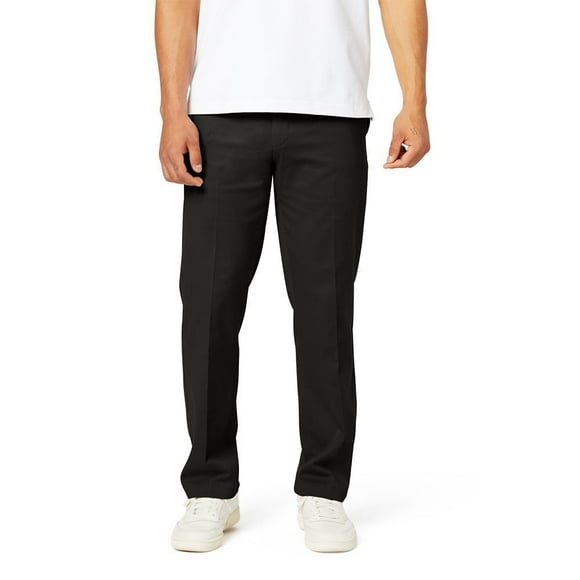 Dockers Pantalon Droit pour Hommes, Khaki Facile, Noir, 36W x 32L