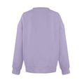 thumbnail image 4 of Stamzod Womens Sweatshirt Fall Fashion V-Neck Pullover Long Sleeve Top Casual Drop Shoulder Sweatshirts for Women Purple D XL, 4 of 6