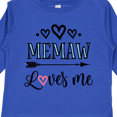 thumbnail image 4 of Inktastic Memaw Grandma Loves Me Girls Long Sleeve Toddler T-Shirt, 4 of 5
