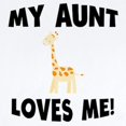 thumbnail image 2 of CafePress - My Aunt Loves Me Giraffe Body Suit - Baby Light Bodysuit, Size Newborn - 24 Months, 2 of 4
