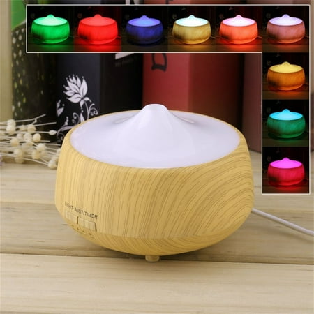 Ultrasonic Essential Oil Diffuser 300ml Air Humidifier Aroma Cool Mist Therapy Purifier Wood Grain Aromatherapy Machine