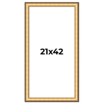 21x42 Frame Gold Plein Aire Solid Wood Picture Frame Width 2 Inches | Interior Frame Depth 0.5
