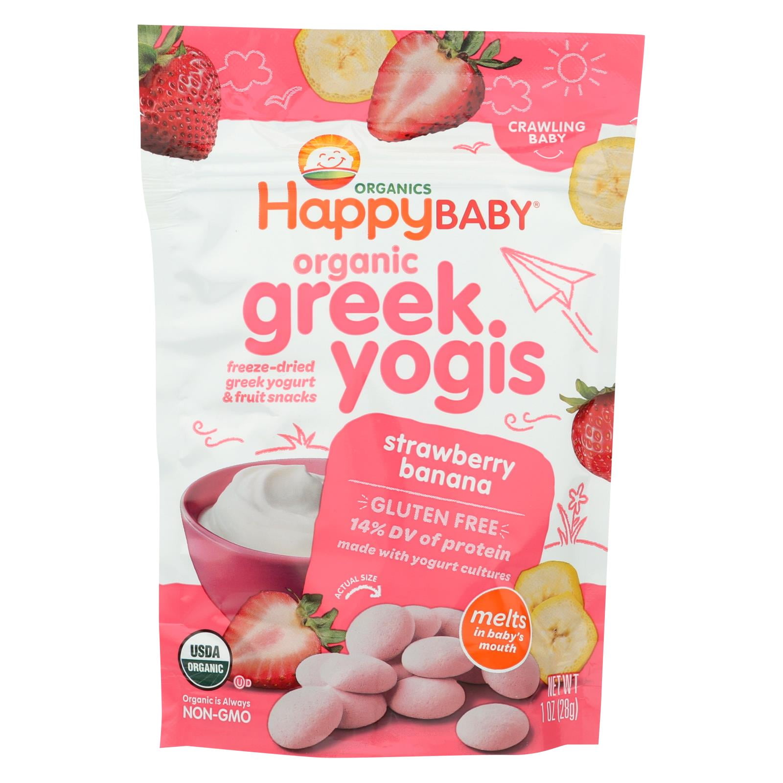 HappyYogis Yogurt Snacks Organic FreezeDried Greek Babies and