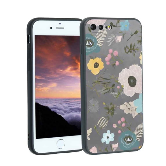 Flowers-350 Phone Case, Degined for iPhone 7 Plus Case Men Women, Flexible Silicone Shockproof Case for iPhone 7 Plus