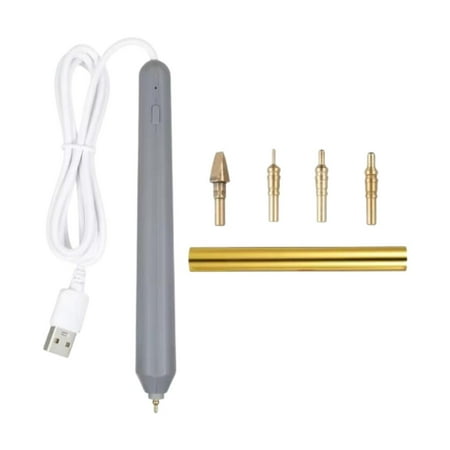 HOMYL USB Heat Foil Pen with 4 Size Interchangeable Tips for DIY Craft Card Making