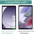 thumbnail image 2 of 2 Pack Designed for Samsung Galaxy Tab A9 & Galaxy Tab A11 8.7" Tempered Glass Screen Protector, (SM-X110/ SM-115/ SM-X133/SM-X135), Ultra Clear, 9H Hardness, Scratch Resistant, 2 of 7