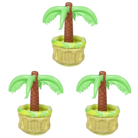 3 PCS Ice Cooler Freezer Beverage Inflatable Palm Tree Pool Party