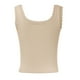 thumbnail image 5 of Camiseta sin mangas de punto acanalado con cuello redondo para mujer - Camiseta básica ajustada para llevar debajo de otras prendas, tallas S-XL, 5 of 8
