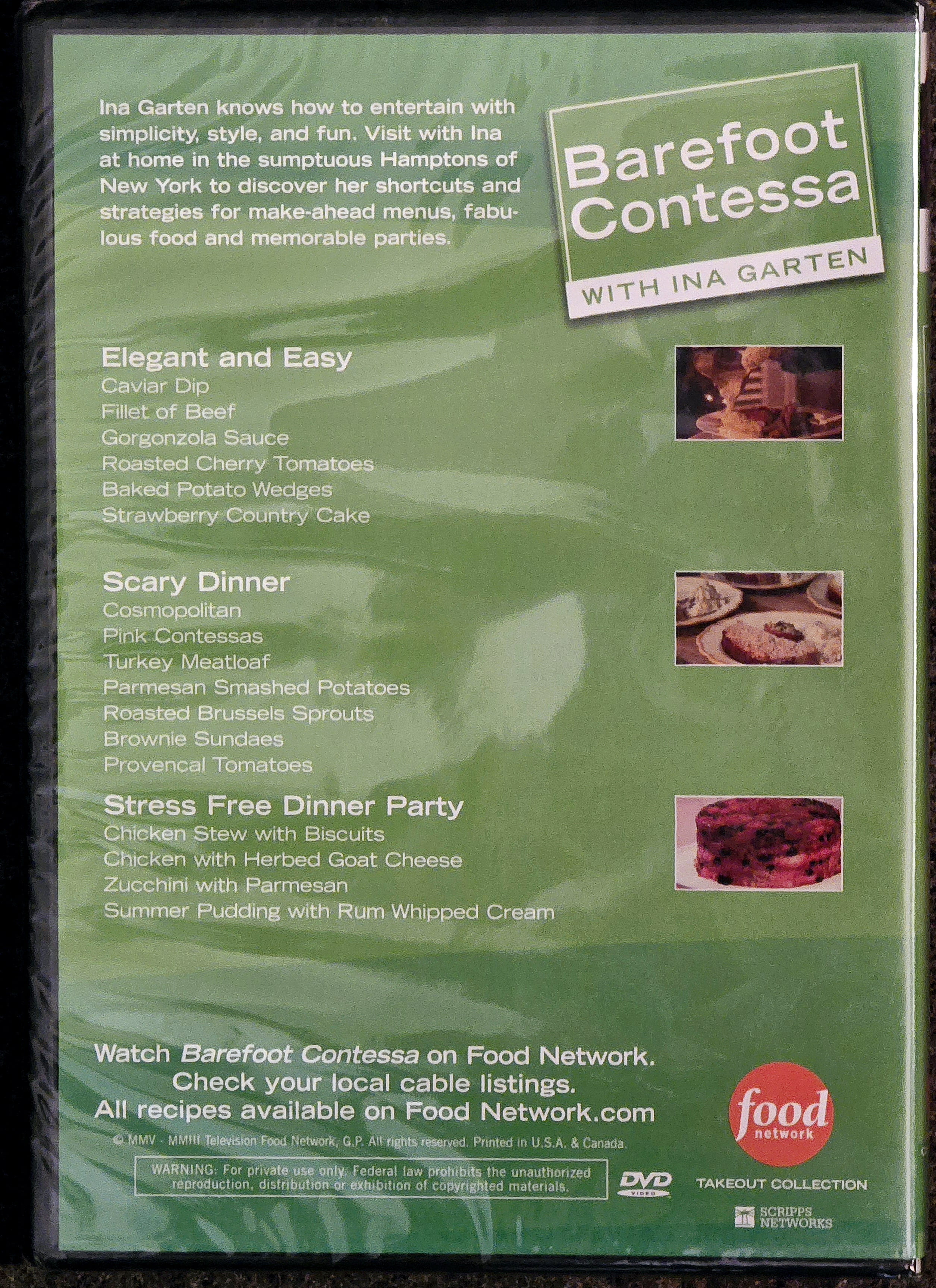 (未使用･未開封品)Barefoot Contessa: Entertaining With Ina Garten [DVD] Barefoot Contessa with Ina Garten 4 DVD Lot, Food Network