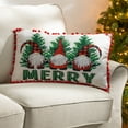 thumbnail image 3 of Gerson Set of 2, 20-in L Fabric Holiday Gnome Design Pillows, 3 of 3