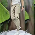 thumbnail image 2 of Ccpelsie Men's Lounge Pants Straight Leg Slim Fit Sweatpants Lightweight for Spring Summer Casual Home Wear with Pockets(Khaki,33), 2 of 8