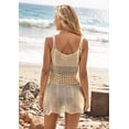thumbnail image 4 of Womens Crochet 2 Piece Sets Y2k Hollow Out Knitted Tank Top Mini Skirt Set Summer Beach Coverup Outfits Khaki S, 4 of 9