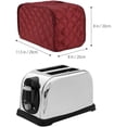 thumbnail image 2 of Toaster Appliance Cover Polyester Bread Toaster Cover Bakeware Protector Dust and Fingerprint Protection Two/Four Slices (2 Slice, Red), 2 of 7