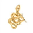 thumbnail image 4 of New Fashion Gold Color Large Rings for Women Party Jewelry 14K Yellow Gold Big Snake Cocktail Anillos Mujer, 4 of 6