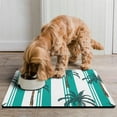 thumbnail image 2 of Aloha Waterproof Dog Bowl Mat - Absorbent Non-Slip Pet Feeding Pad - Exotic Palm Tree Design - Multi-Layer Protection, 2 of 5