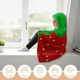 thumbnail image 5 of Fruit Watermelon Hooded Blanket for Adults & Kids, Soft Flannel Bed Throw Blanket Cozy Plush Gifts for Home Decor, 5 of 6