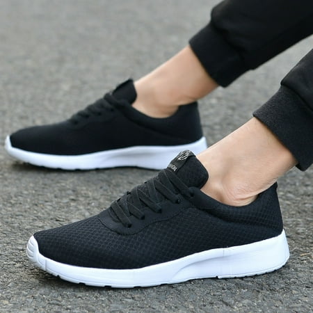 

YTJX Couples Men Women Outdoor Mesh Sports Shoes Runing Breathable Lace-Up Sneakers