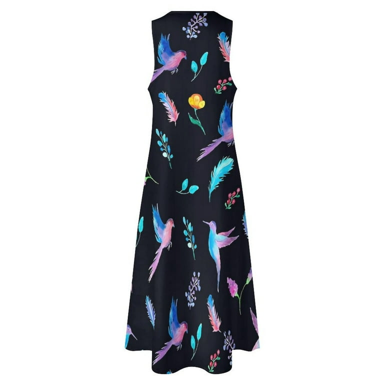 chinese dress ladies Chloe Maxi Dress in Green Pink Bird Print